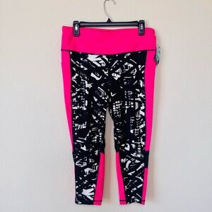LuLaRoe Hot Pink and Black Leggings -NWT